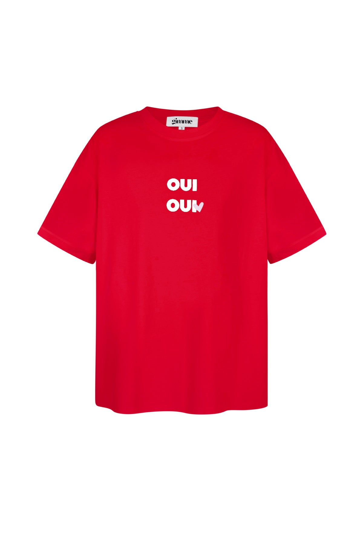Cotton Vrouwen T-shirt Oversized OUI Print