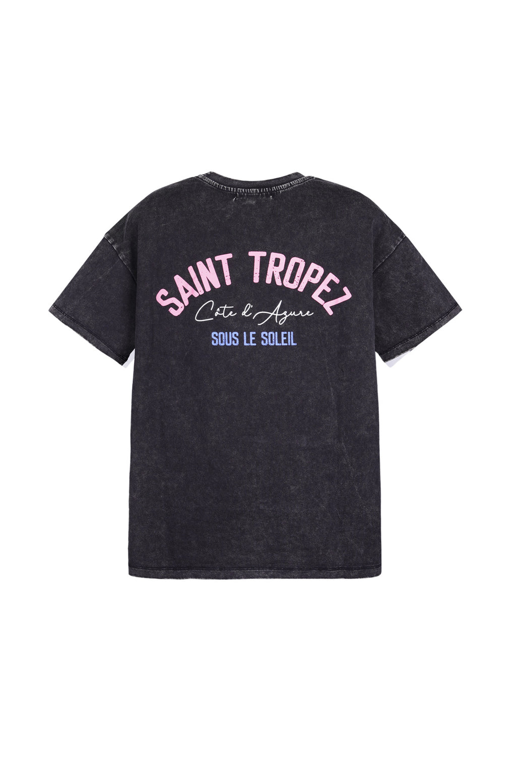 Cotton Vrouwen T-shirt Oversized Saint Tropez Print