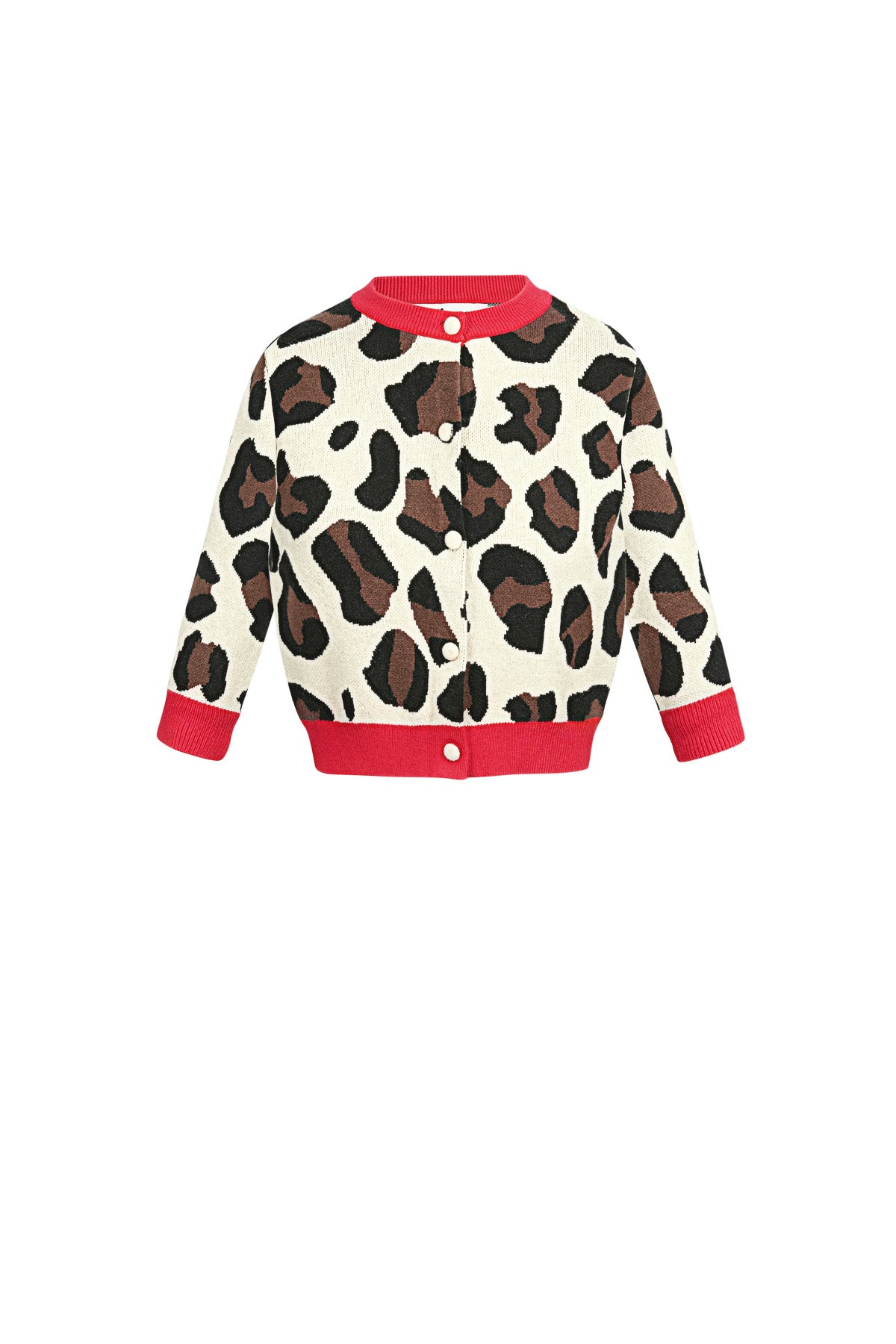 Viscose Gebreide Cardigan Vrouwen Luipaardprint Patroon Stijlvol