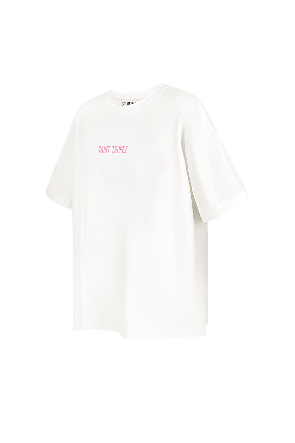 Cotton Vrouwen T-shirt Oversized Saint Tropez Print