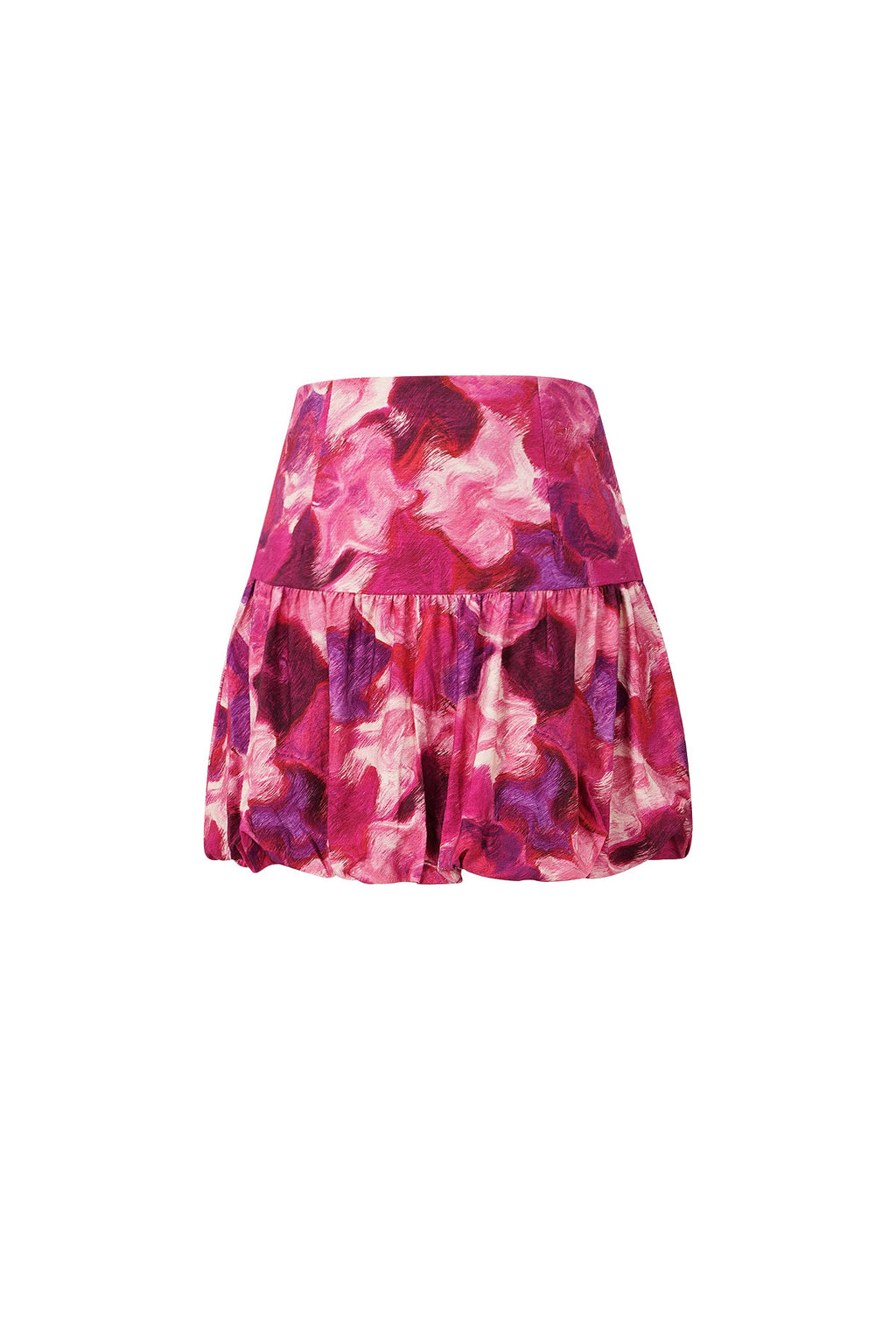 Viscose Vrouwen Minirok met Plooien Ontwerp Fuchsia