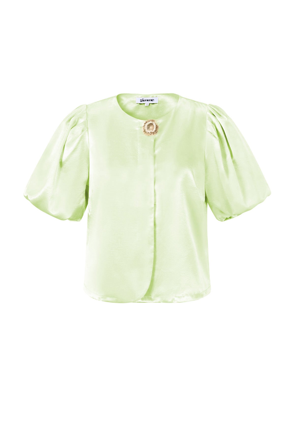 Geweven Polyestervezel Vrouwen Korte Mouwen Tops Elegant Solide Kleur