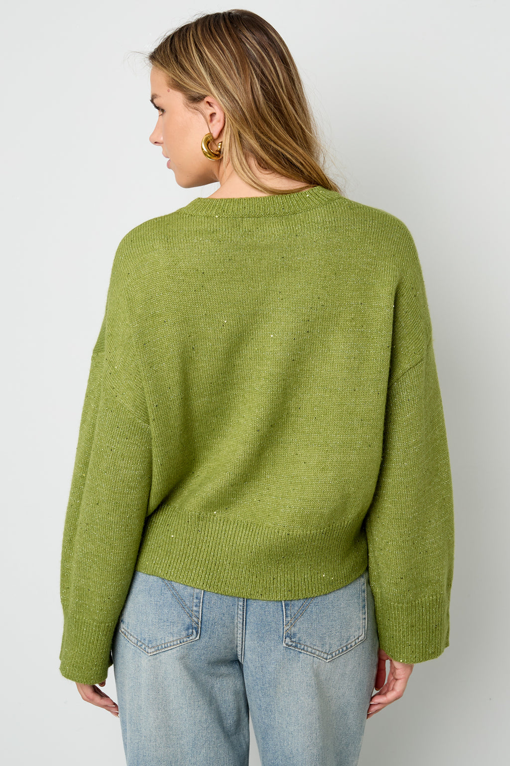 Gebreide Polyestervezel Vrouwen Truien Casual Effen Kleur Herfst/Winter