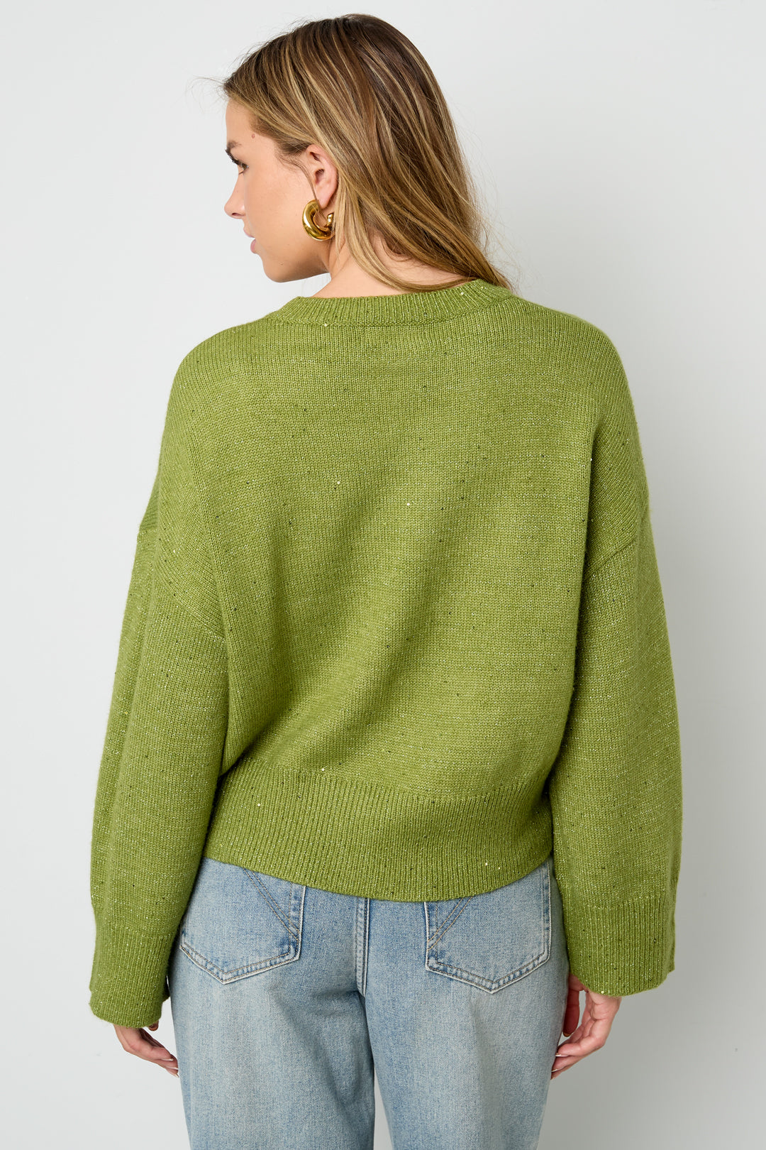 Gebreide Polyestervezel Vrouwen Truien Casual Effen Kleur Herfst/Winter