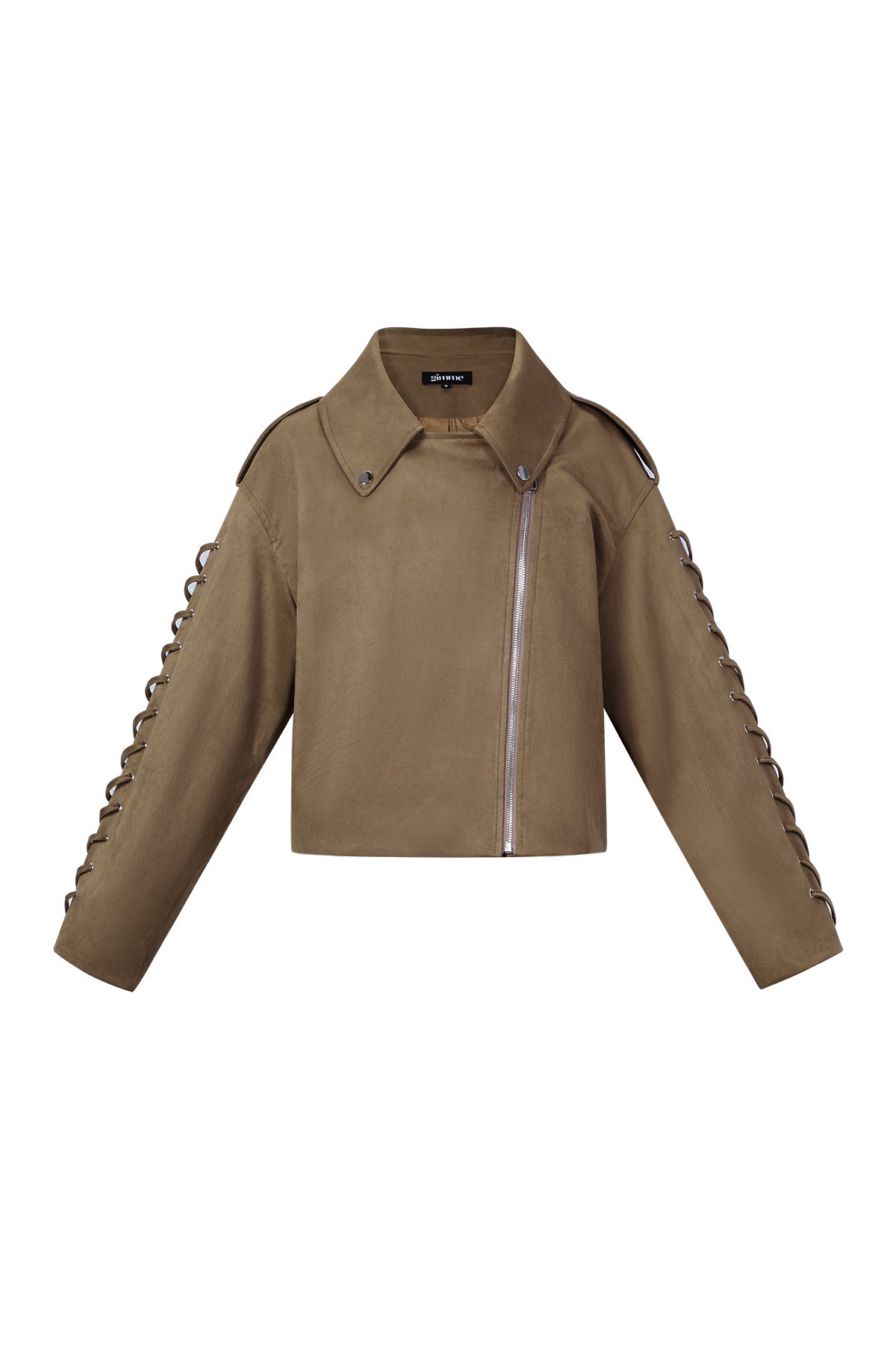 Woven Polyester Fiber Vrouwen Jas Street Style Tie-up