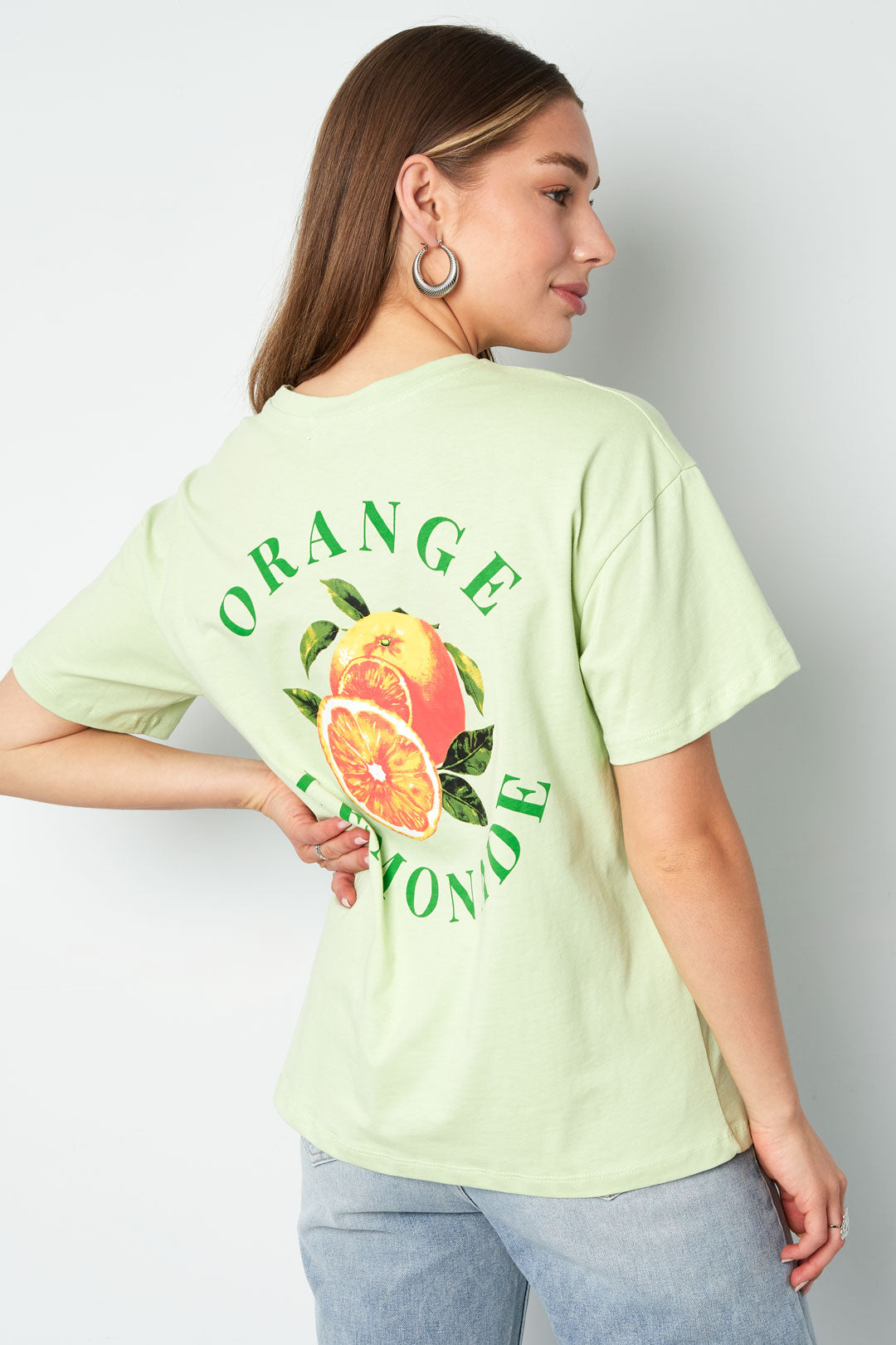 Gebreide Vrouwen T-shirt Casual Botanisch