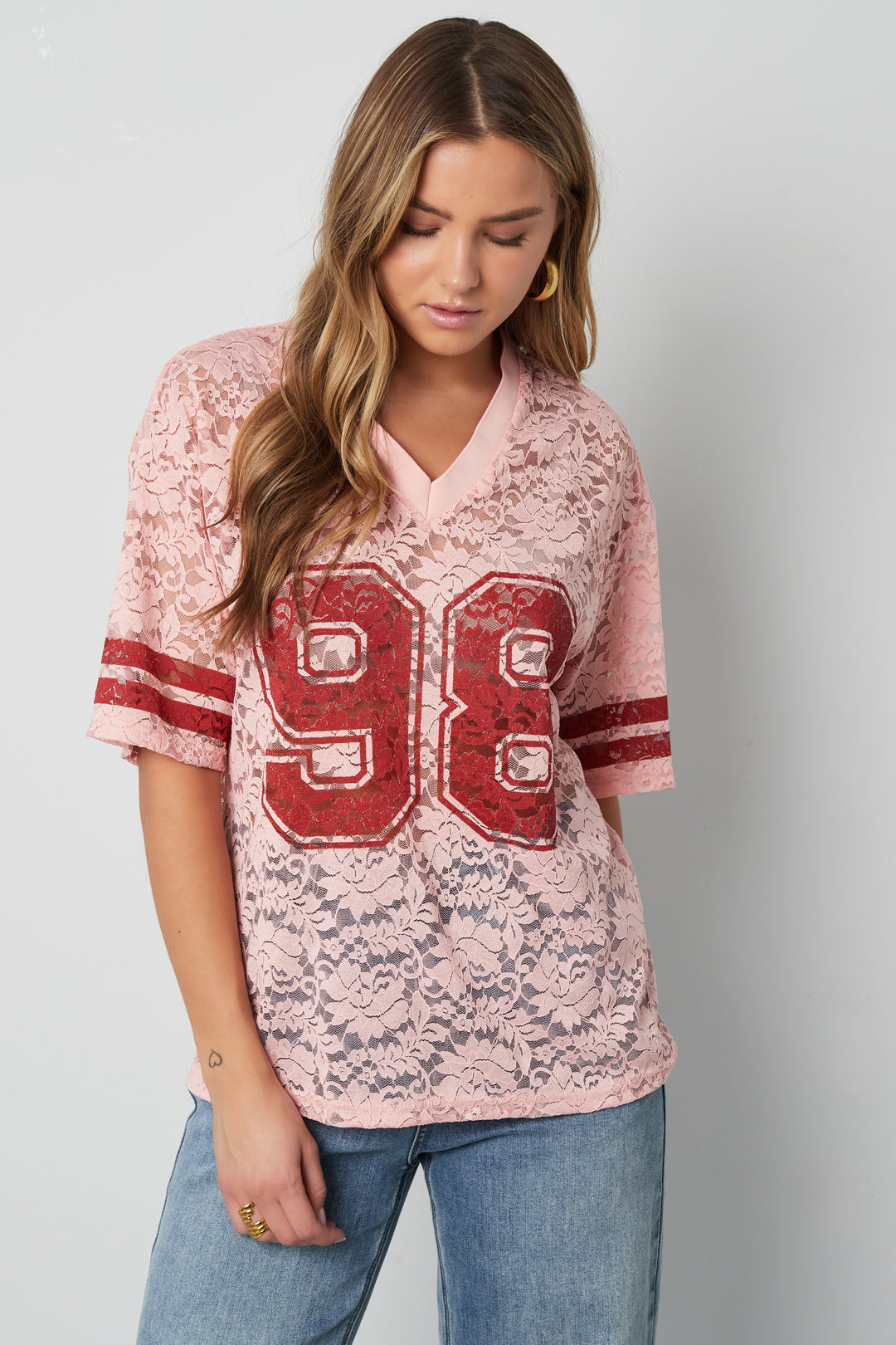 Woven Polyester Fiber Vrouwen T-shirt Sporty Color Clash