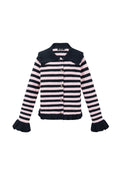 Gebreide Polyestervezel Vrouwen Cardigan Casual Strepen