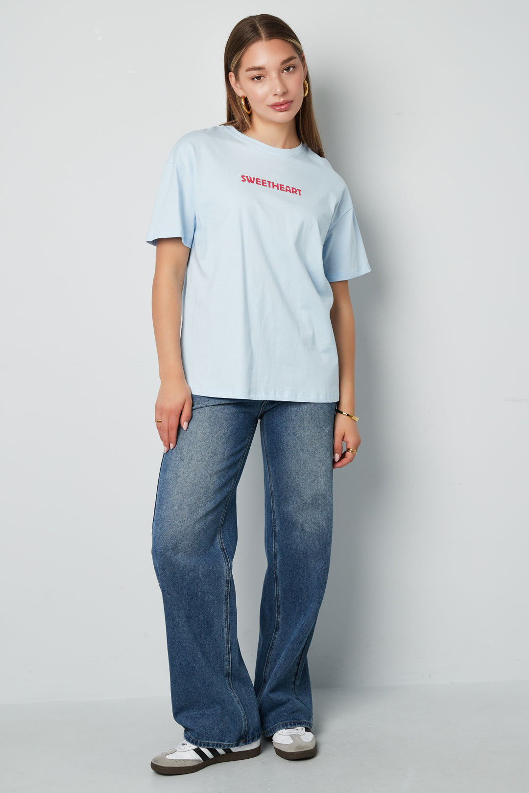 Gebreide Vrouwen T-shirt Casual Letters