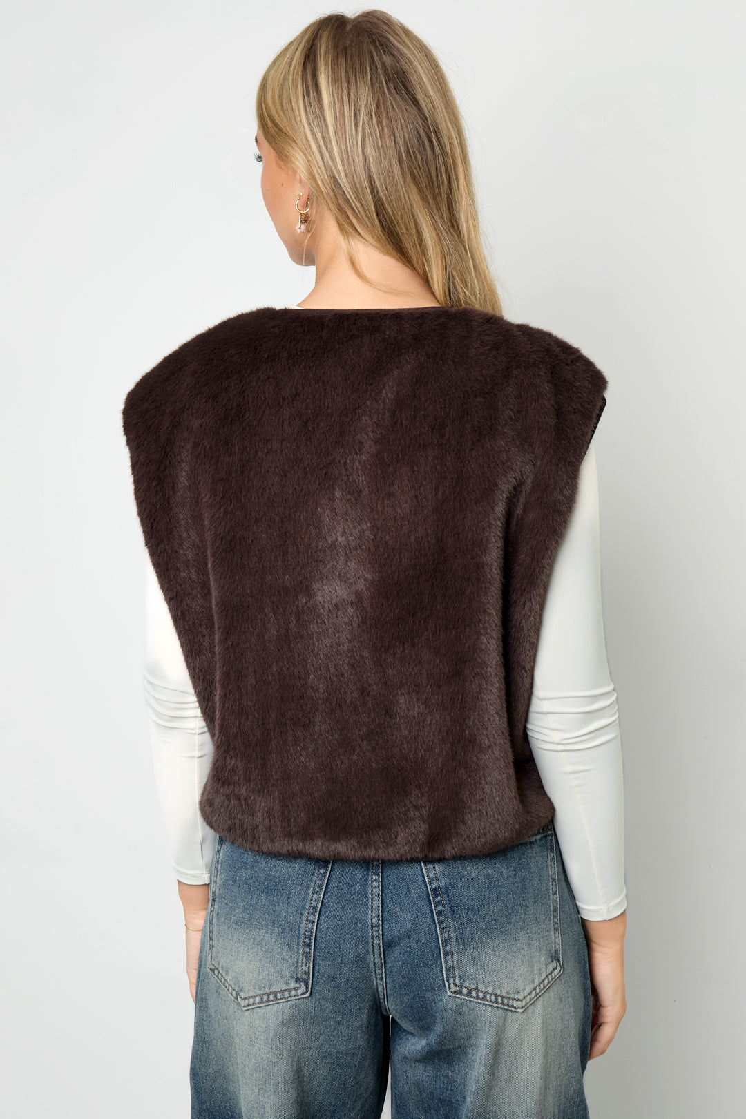Woven Polyester Fiber Vrouwen Vest Casual Herfst/Winter Solid Color