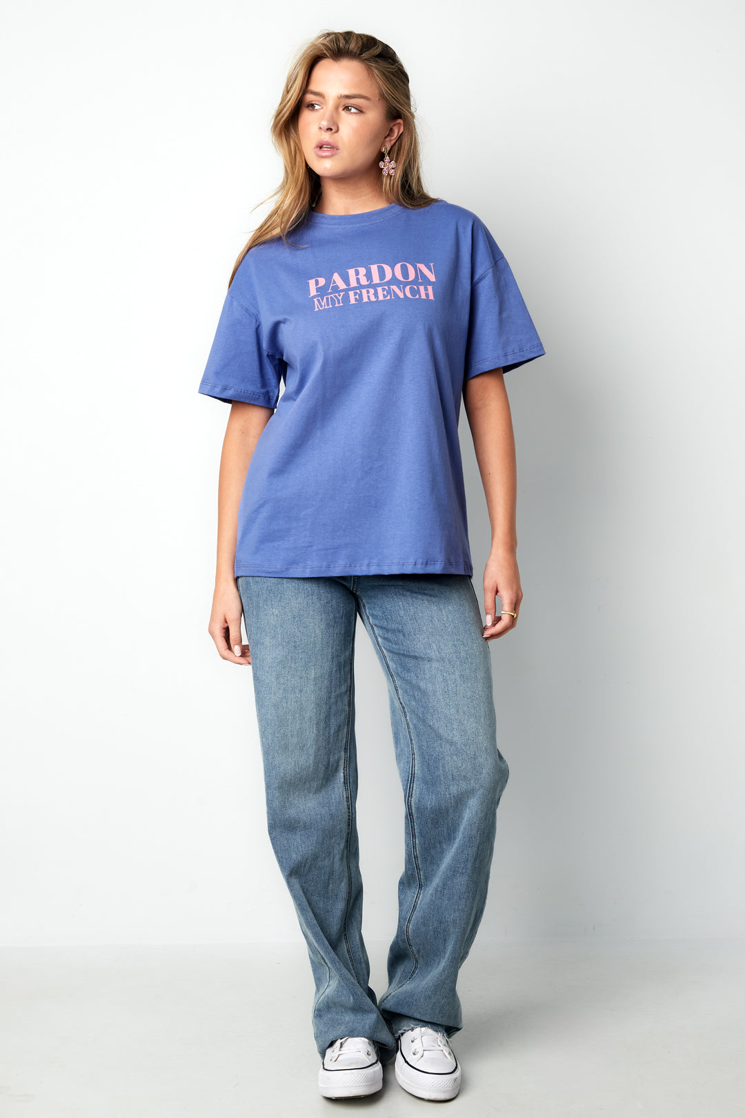 Cotton Vrouwen T-shirt Casual Letters