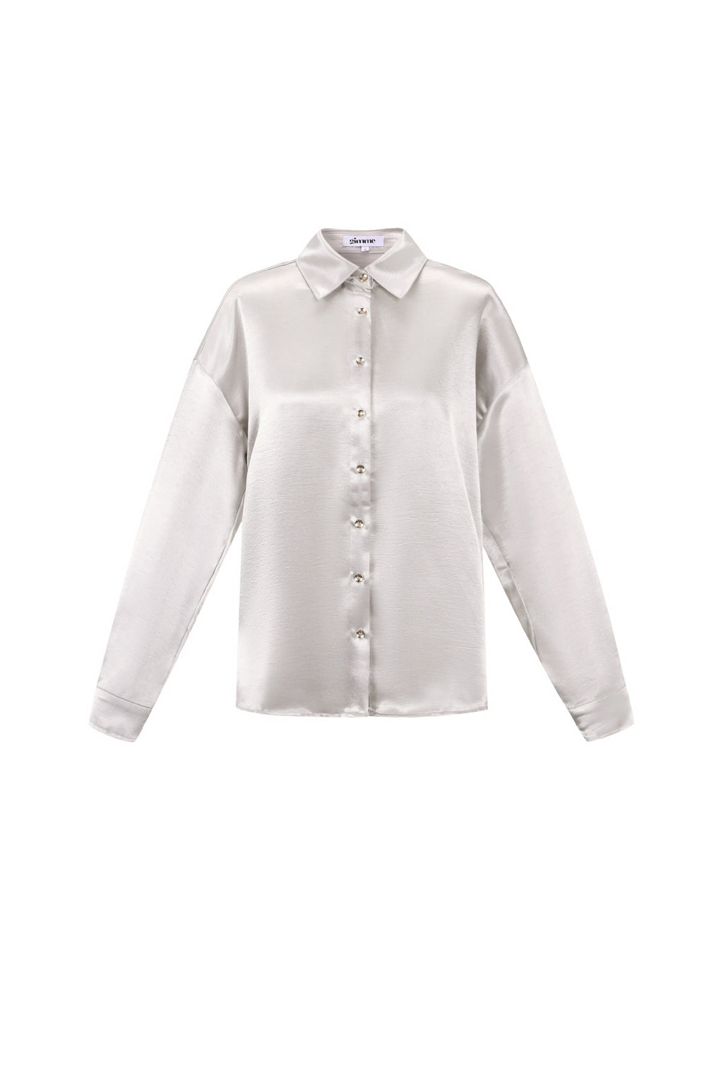 Woven Polyester Fiber Vrouwen Overhemd Casual Solid Color Basic