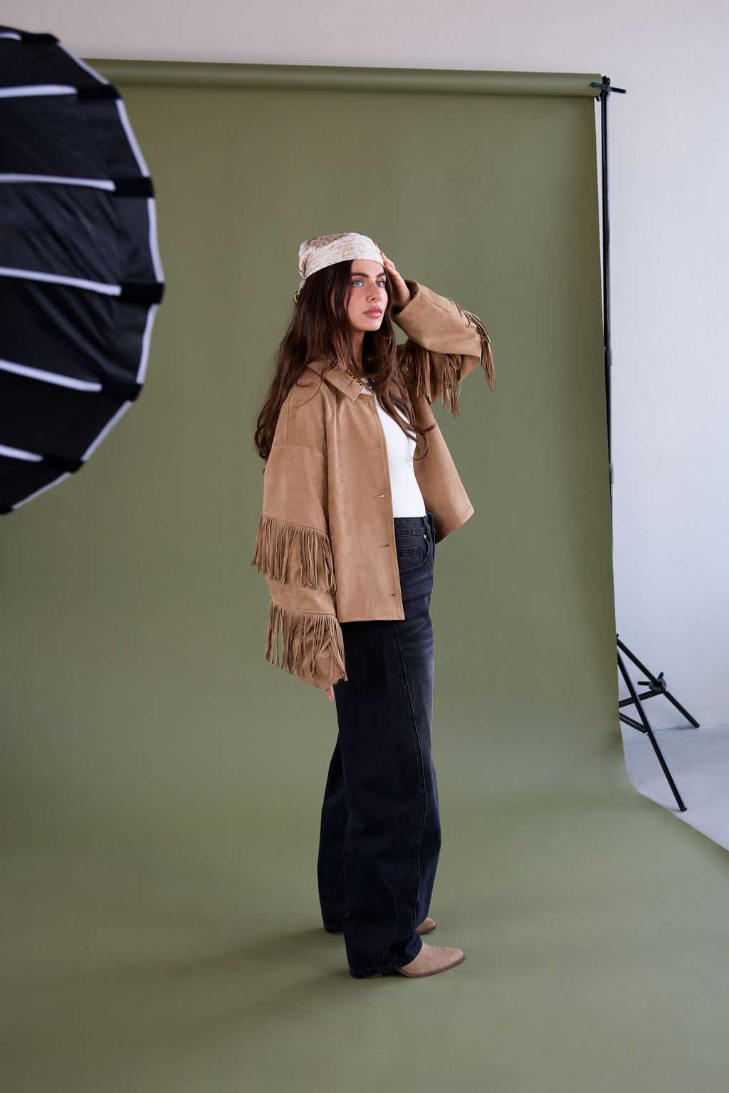 Geweven Polyestervezel Vrouwen Blouse Casual Solide Kleur Herfst/Winter Fransen Detail