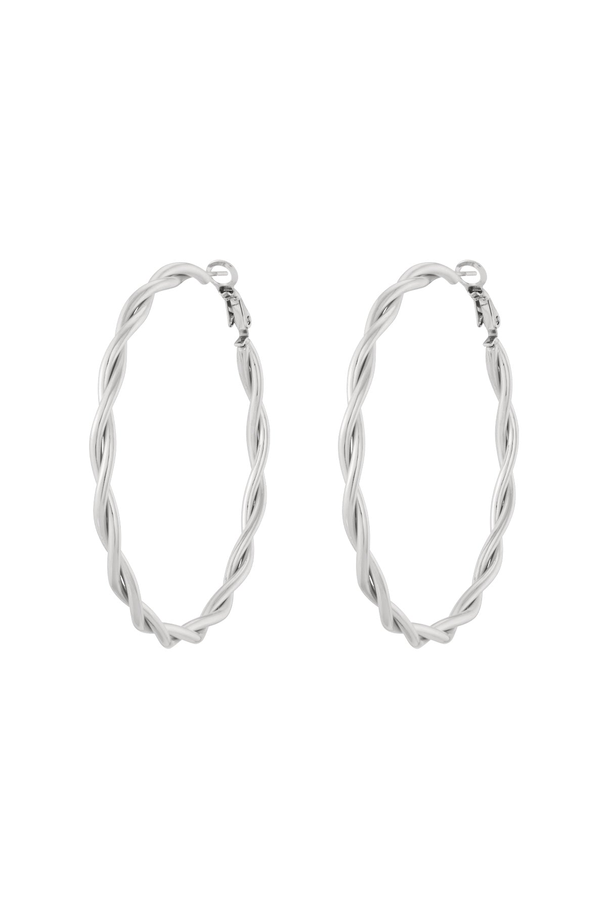 Twisted hoop earrings L