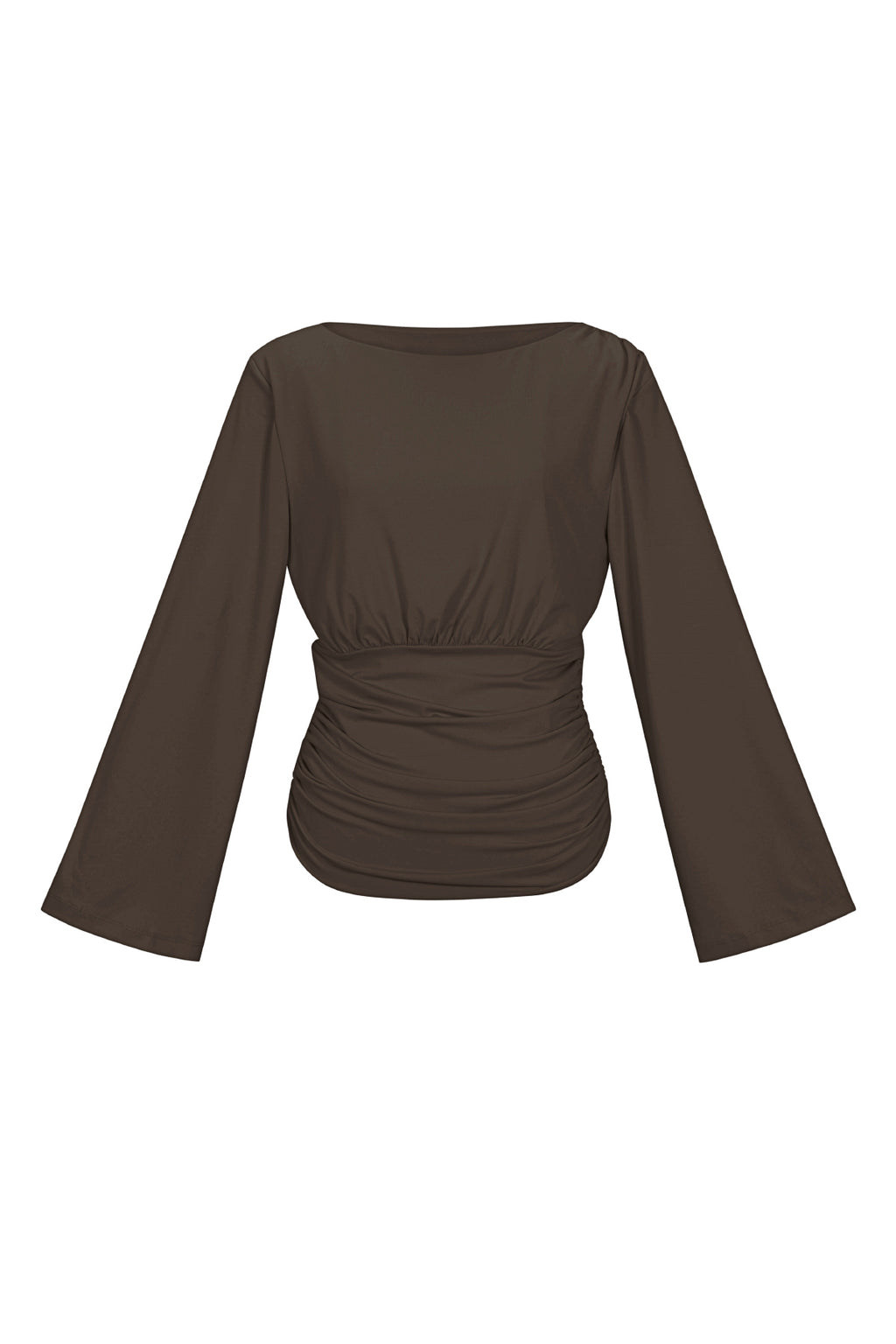Geweven Polyestervezel Vrouwen Lange Mouwen Top Elegant Solide Kleur Herfst/Winter