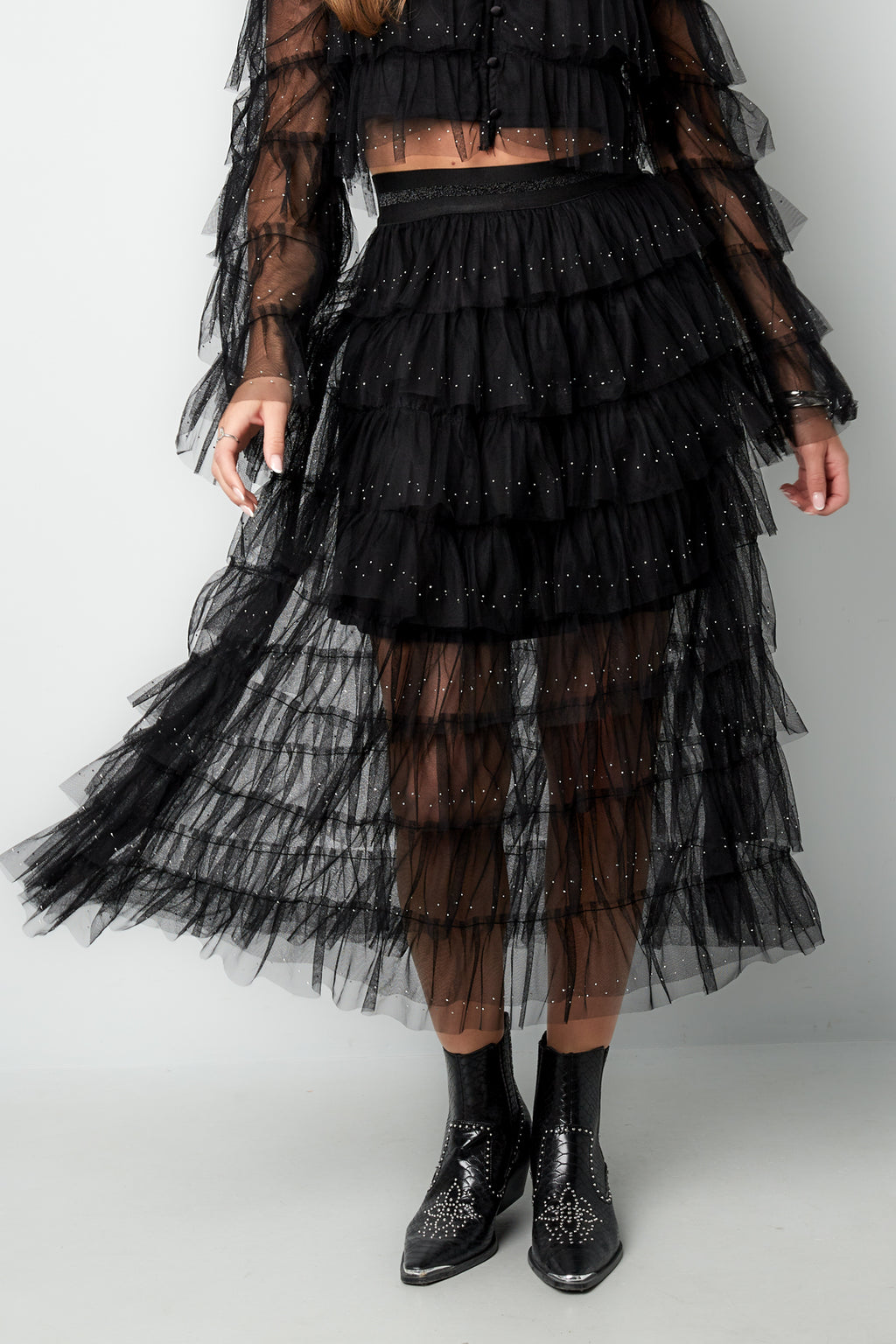 Polyester Vrouwen Tiered Rok Casual