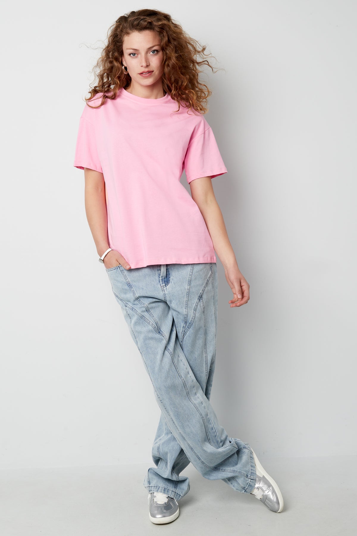 Cotton Vrouwen T-shirt Oversized Grafische Print