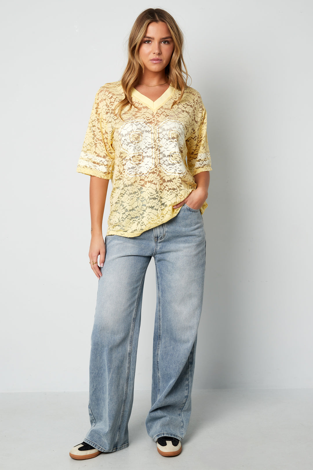 Woven Polyester Fiber Vrouwen T-shirt Sporty Color Clash