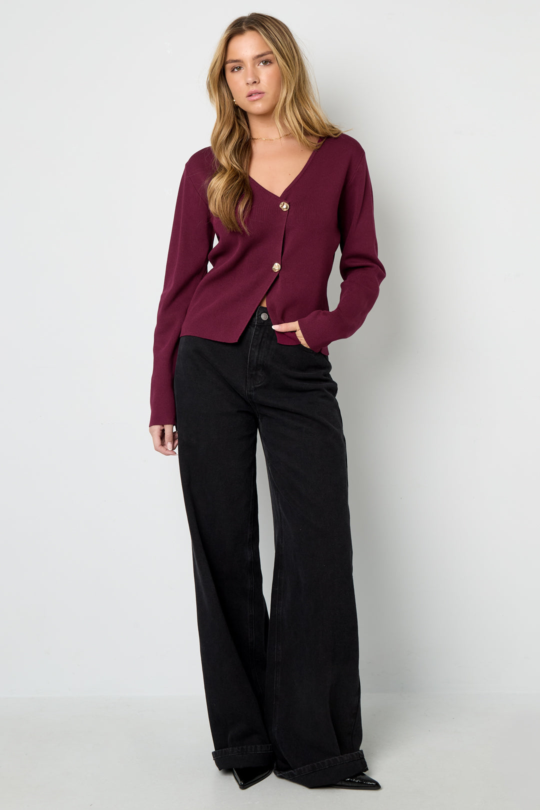 Viscose Gebreide Vrouwen Cardigan Casual Solide Kleur Herfst/Winter