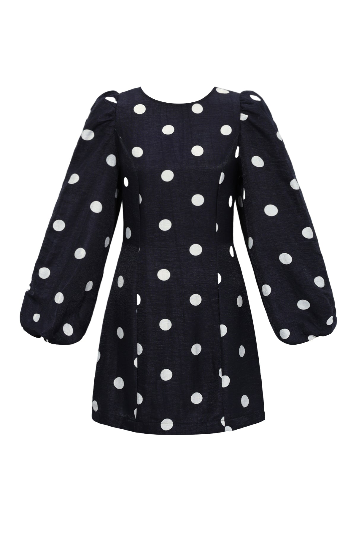 Geweven Polyestervezel Vrouwen Mini Jurk Elegant Polkadots