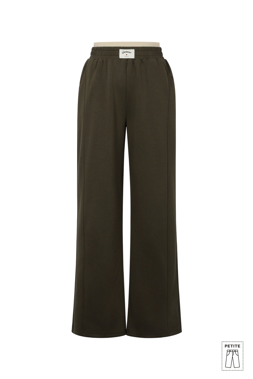 Gebreide Polyestervezel Vrouwen Rechte Broek Sportief Eenvoudige Kleur