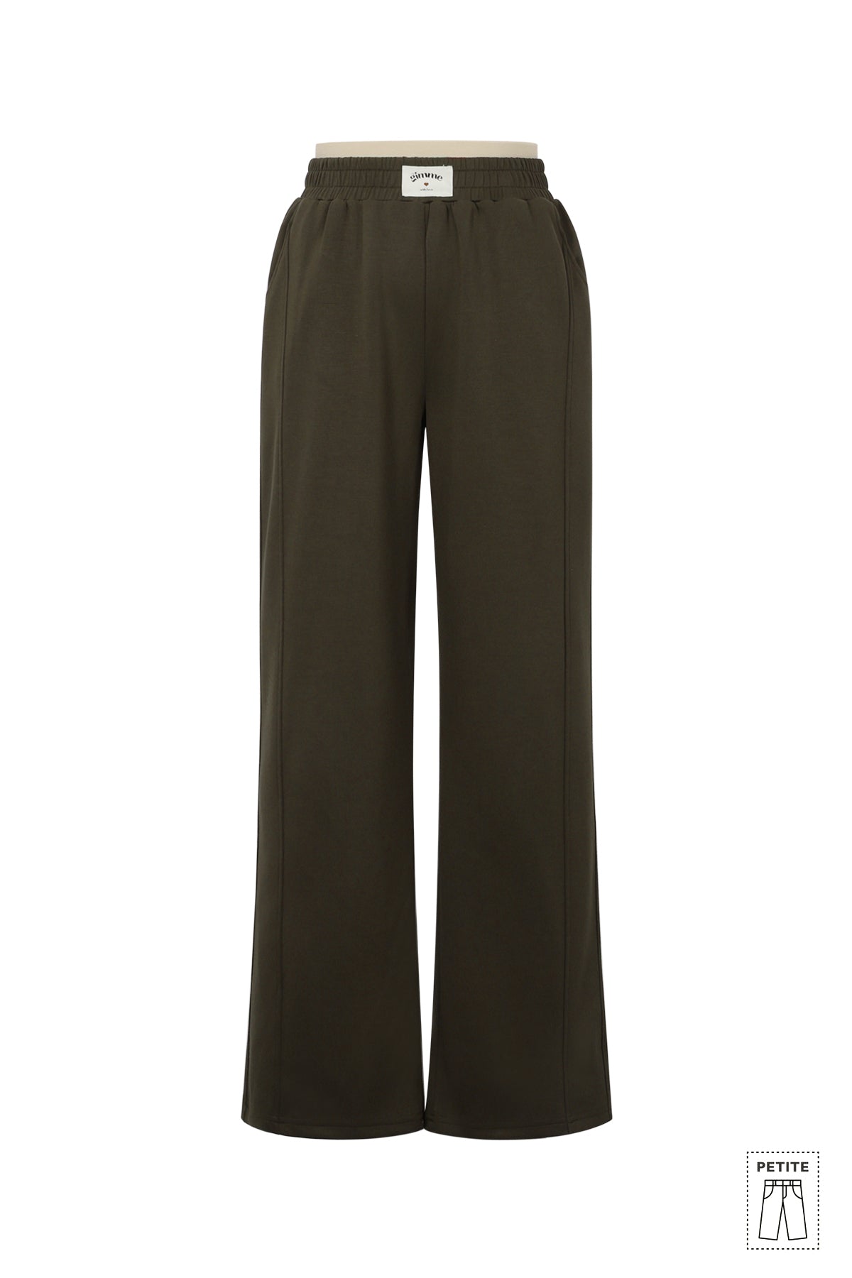 Gebreide Polyestervezel Vrouwen Rechte Broek Sportief Eenvoudige Kleur