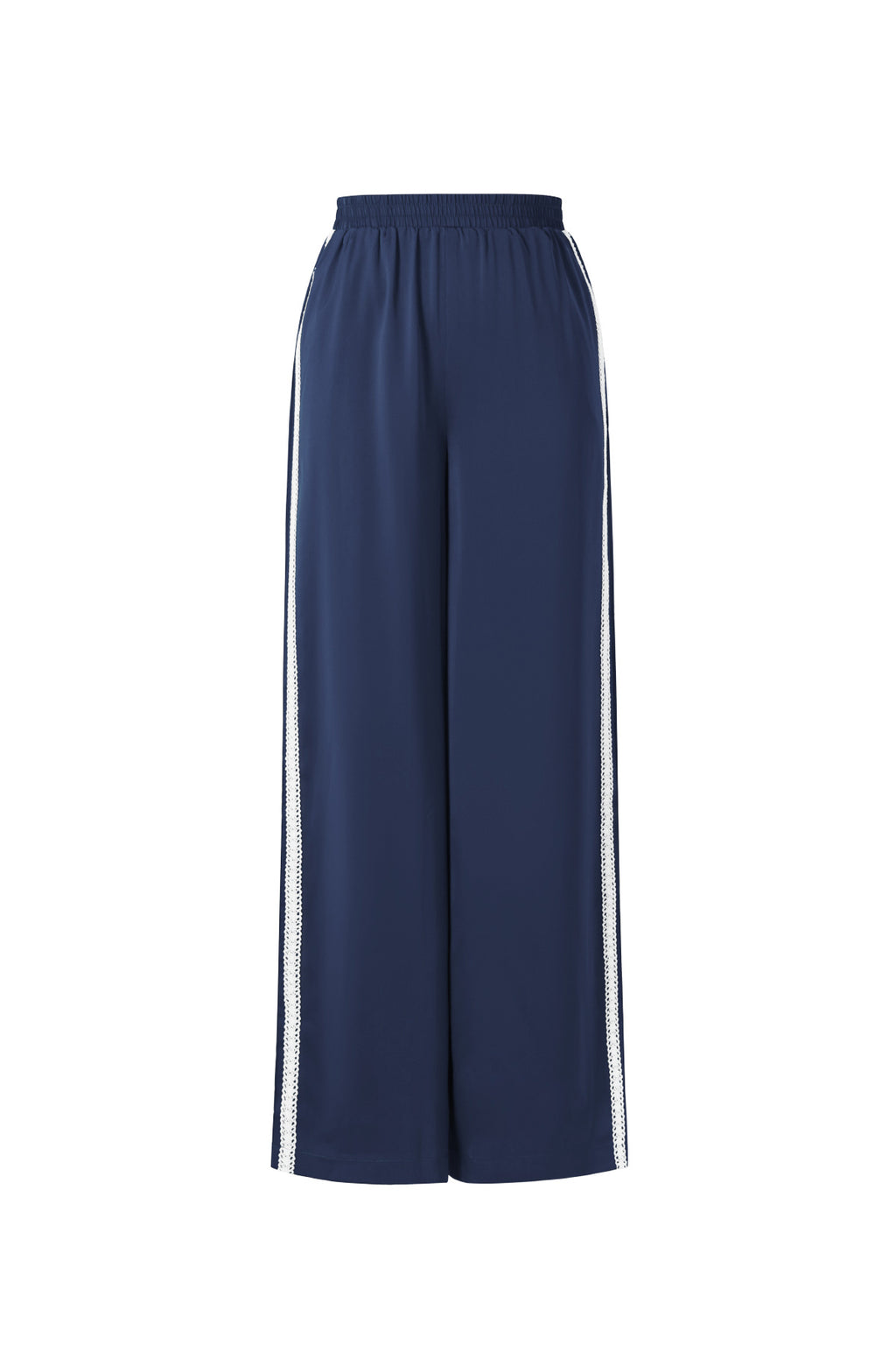 Geweven Polyestervezel Vrouwen Rechte Broek Sportief Kleurcontrast