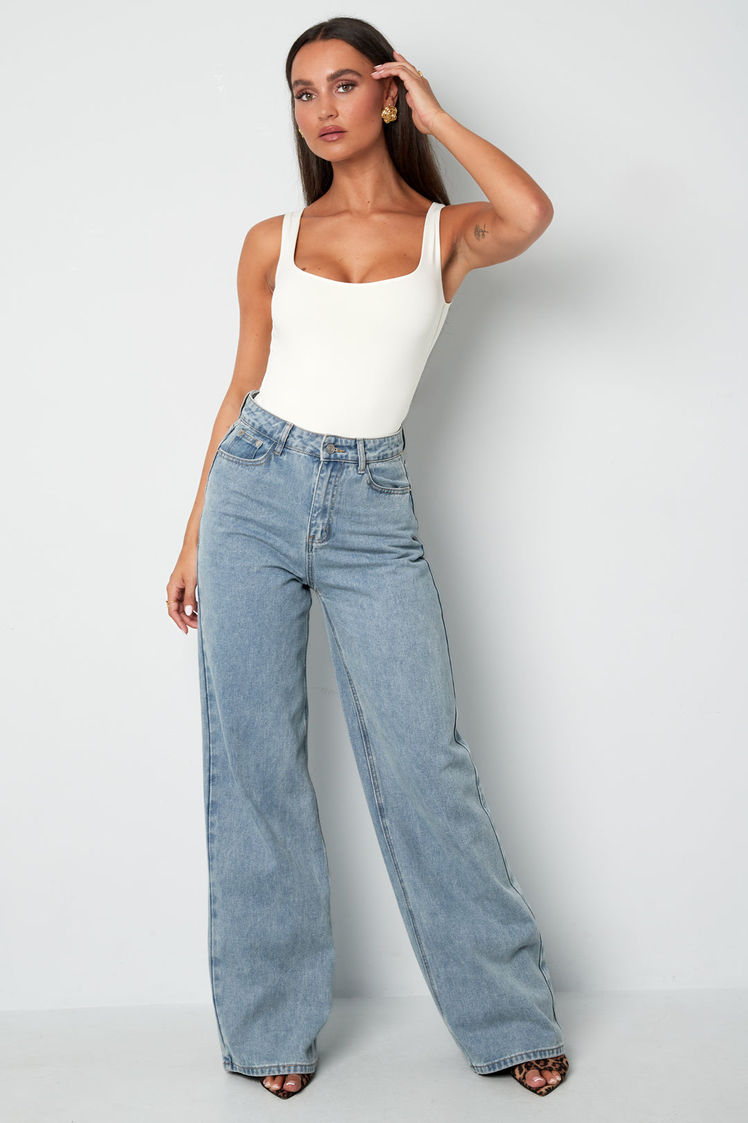 Gebreide Nylon Bodyshaper Basismodel Eenvoudige Kleur