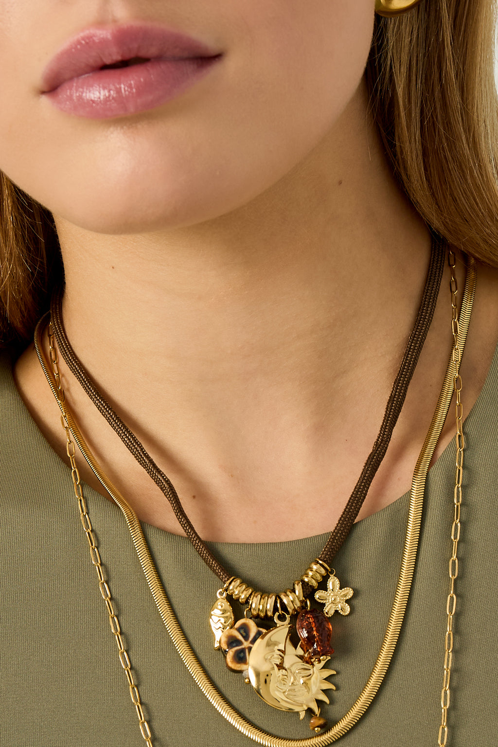 Touwhanger kettingen zon Dagelijkse romantische serie Dames sieraden