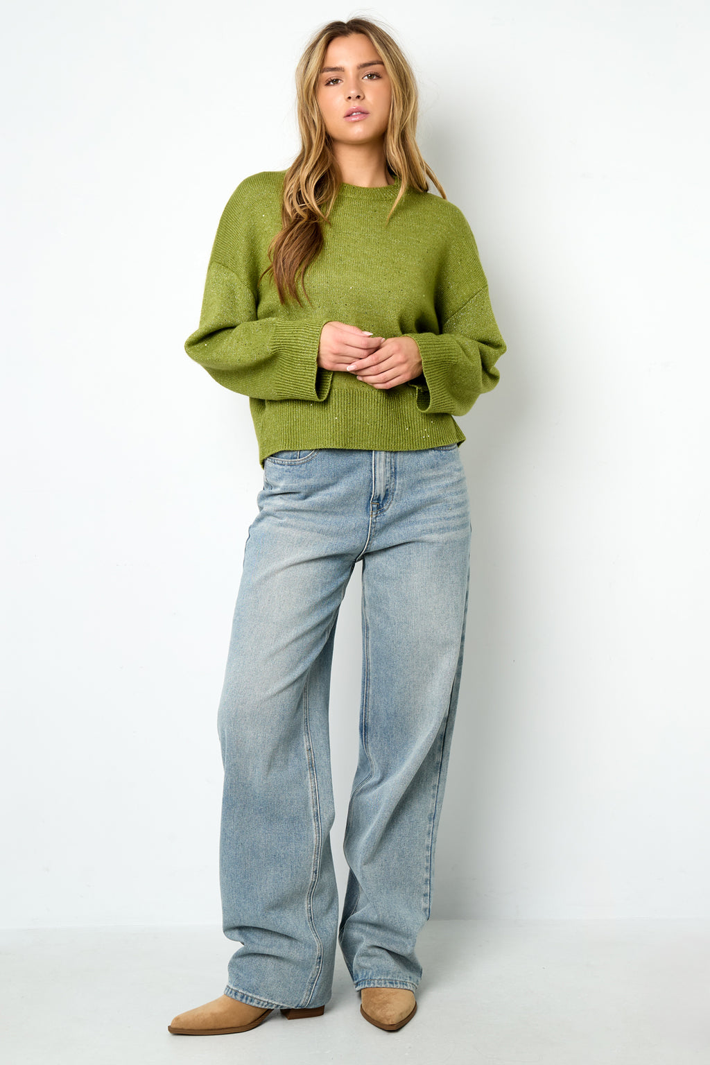 Gebreide Polyestervezel Vrouwen Truien Casual Effen Kleur Herfst/Winter