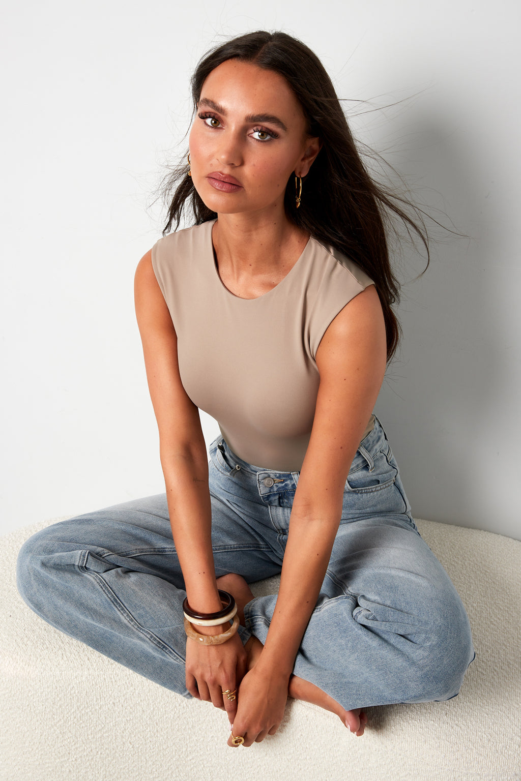 Gebreide Nylon Shapewear Bodysuit Basis Effen Kleur Lente/Zomer