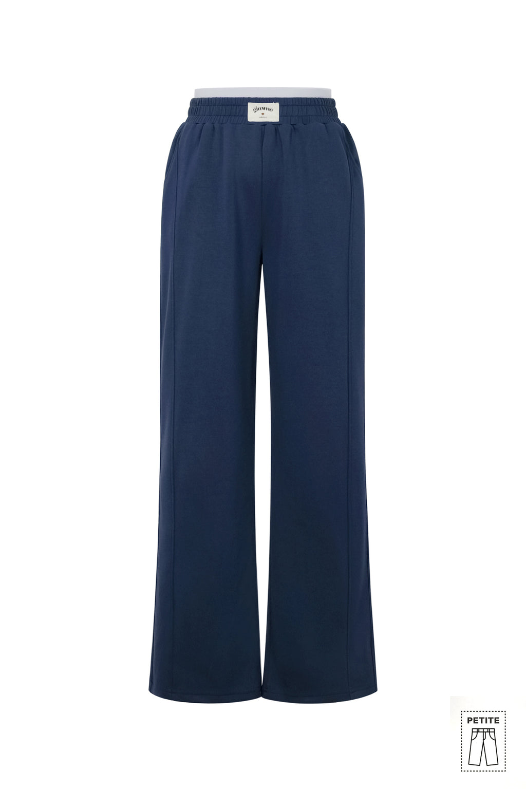 Gebreide Polyestervezel Vrouwen Rechte Broek Sportief Eenvoudige Kleur