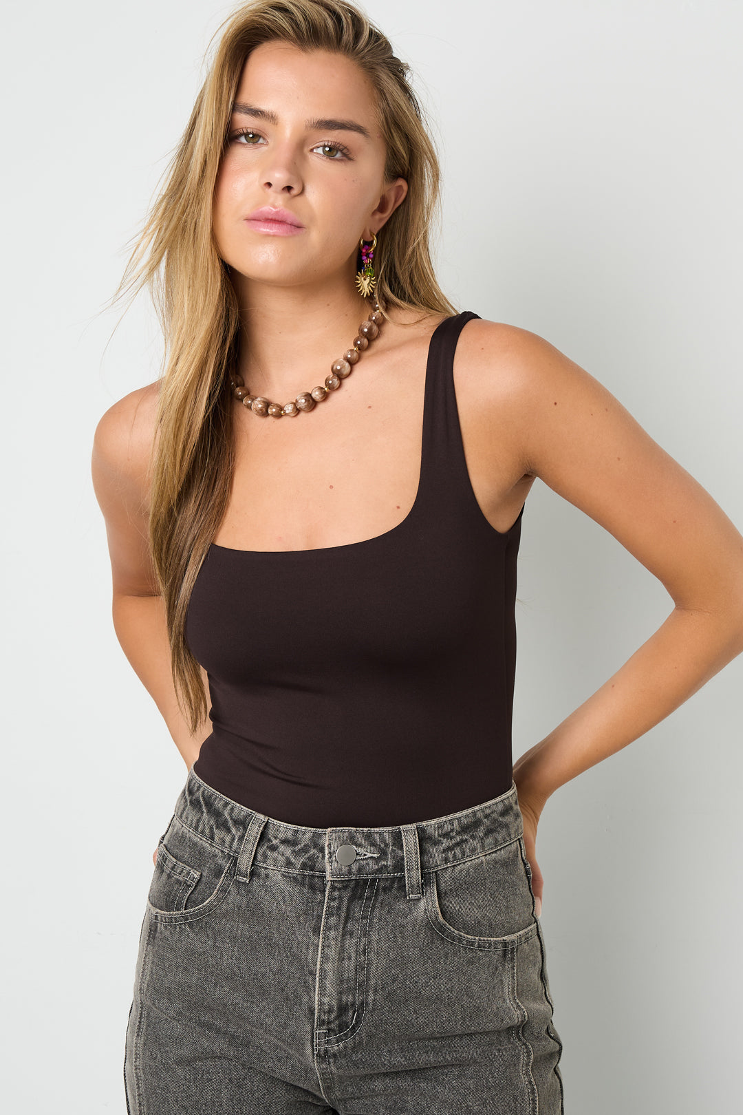 Gebreide Nylon Bodyshaper Basismodel Eenvoudige Kleur