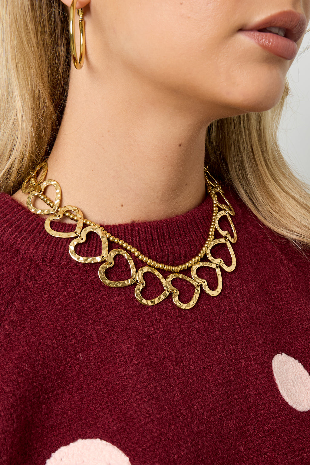 Roestvrijstalen kettingen met hart, casual, dagelijks, eenvoudig, serie, damessieraden