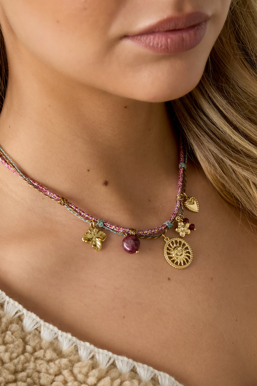 Roestvrijstalen hangerkettingen Bloemen Casual Dagelijks Eenvoudig Serie Damessieraden