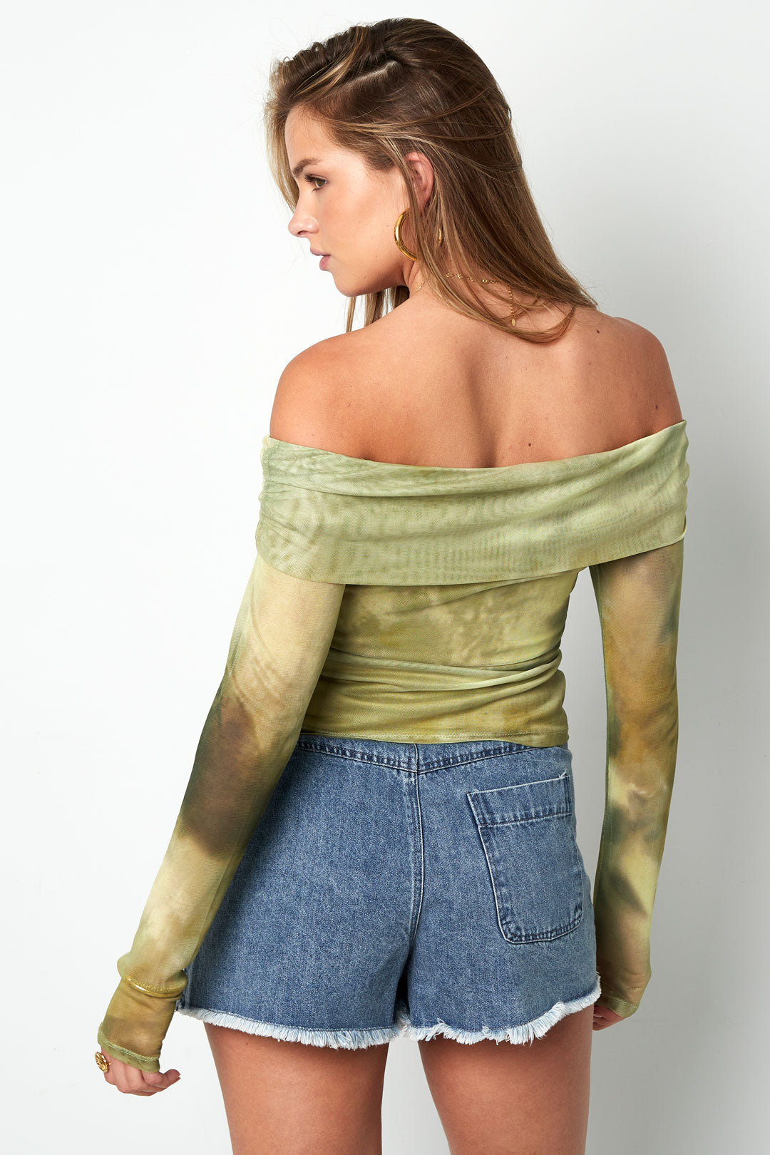 Geweven Polyester Vrouwen Lange Mouw Top Elegant Solide Kleur Lente/Zomer